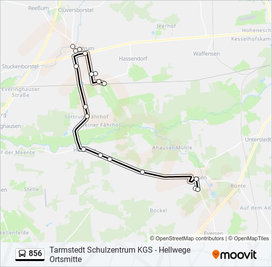 856 bus Line Map