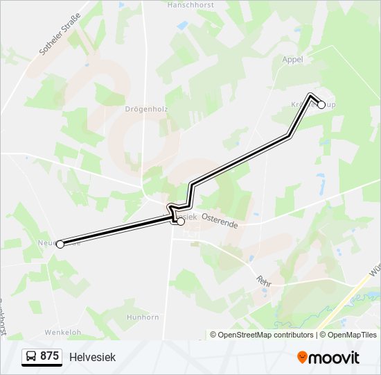 875 bus Line Map