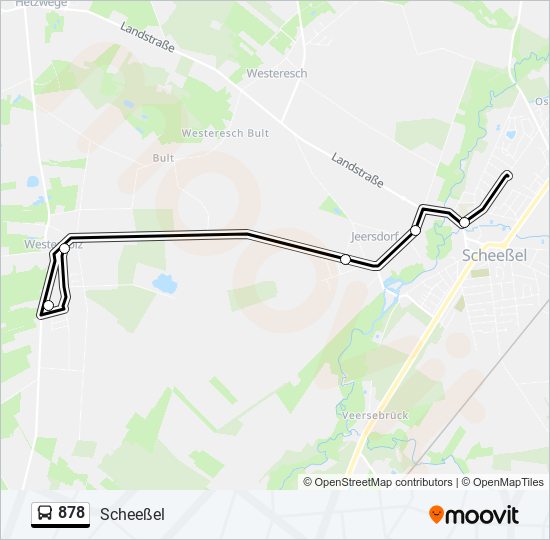 878 bus Line Map