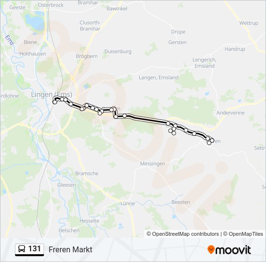 131 bus Line Map