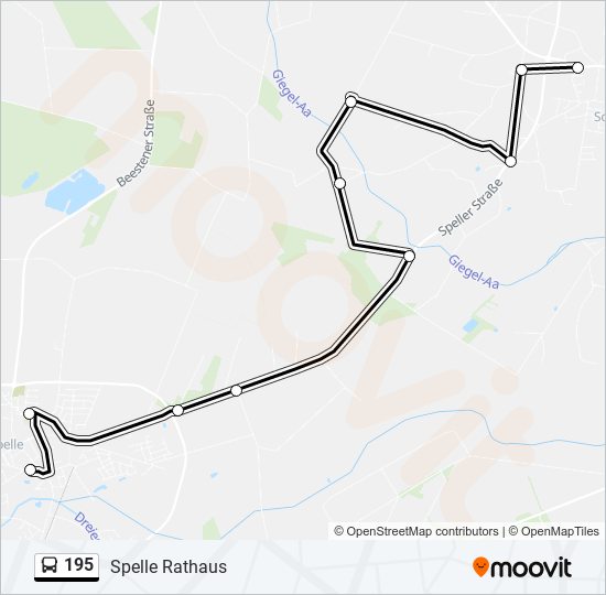 195 bus Line Map