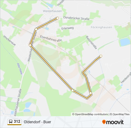 312 bus Line Map