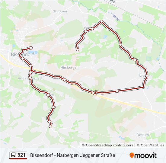 321 bus Line Map