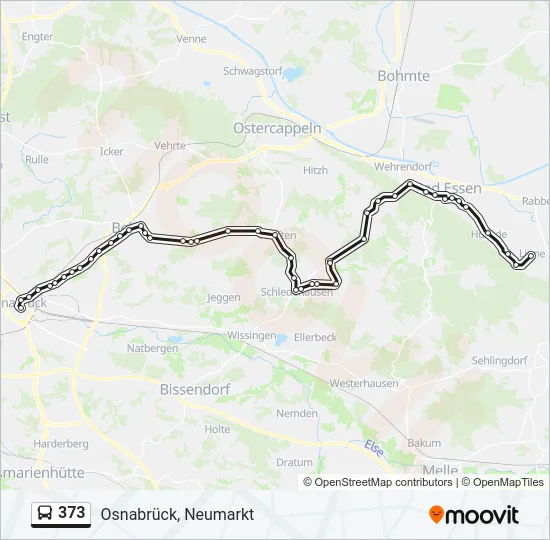 Автобус 373: карта маршрута