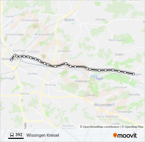 392 bus Line Map