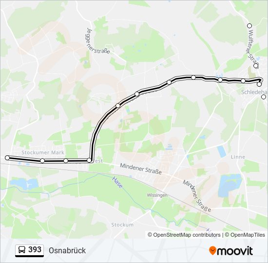 393 bus Line Map