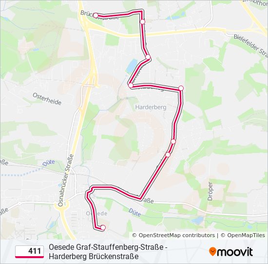 411 Route Schedules Stops Maps Oesede Gr Stauffenberg Str