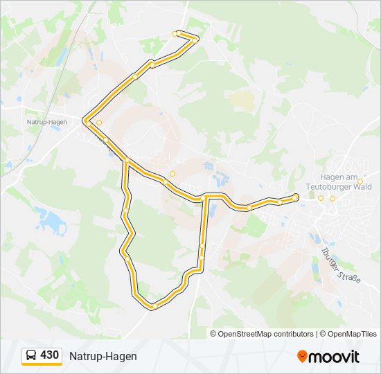 430 bus Line Map