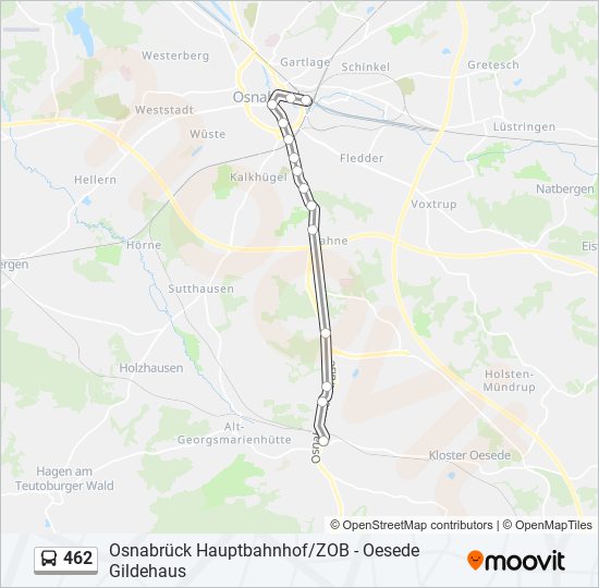 462 bus Line Map