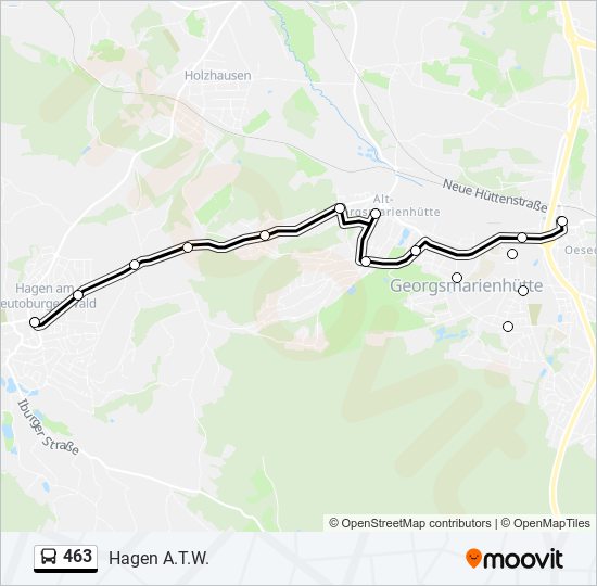 463 bus Line Map