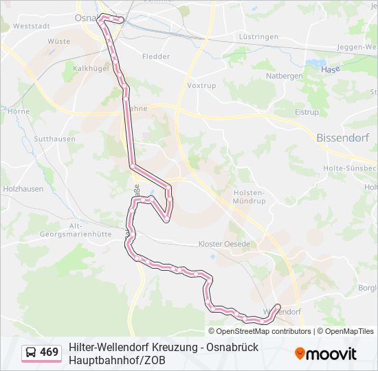 469 bus Line Map