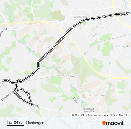 X493 bus Line Map