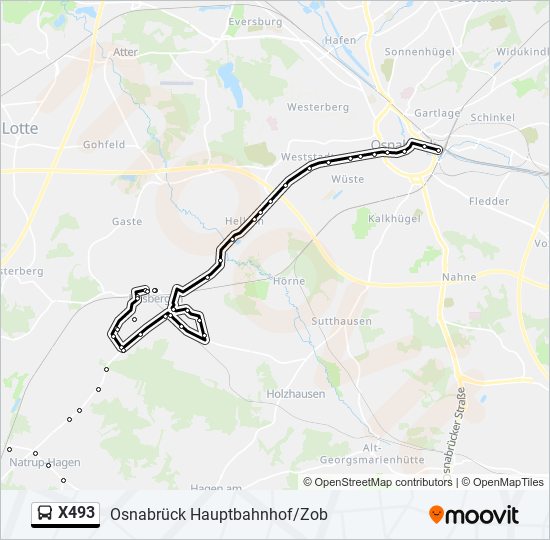 X493 bus Line Map