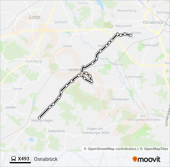 X493 bus Line Map