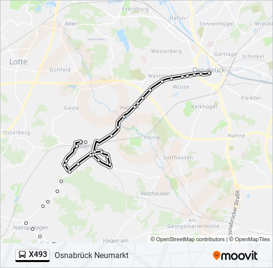 X493 bus Line Map