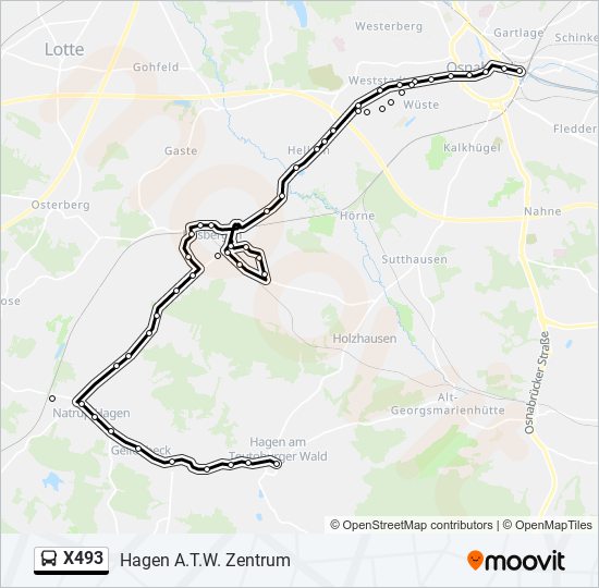 X493 bus Line Map