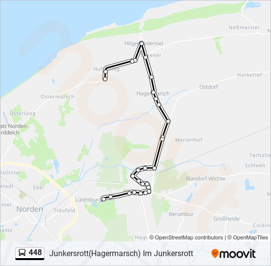 448 bus Line Map