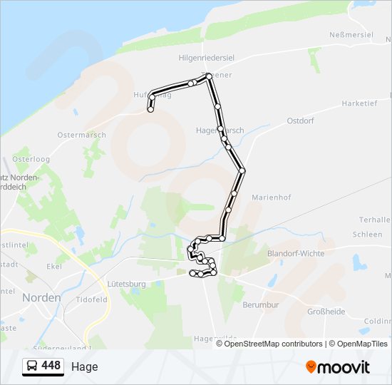 448 bus Line Map