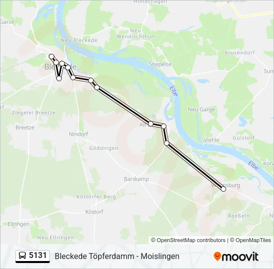 Автобус 5131: карта маршрута