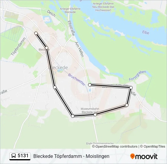Автобус 5131: карта маршрута