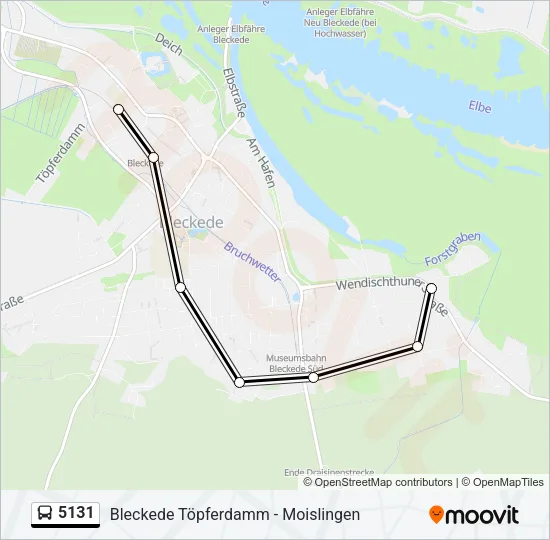 Автобус 5131: карта маршрута