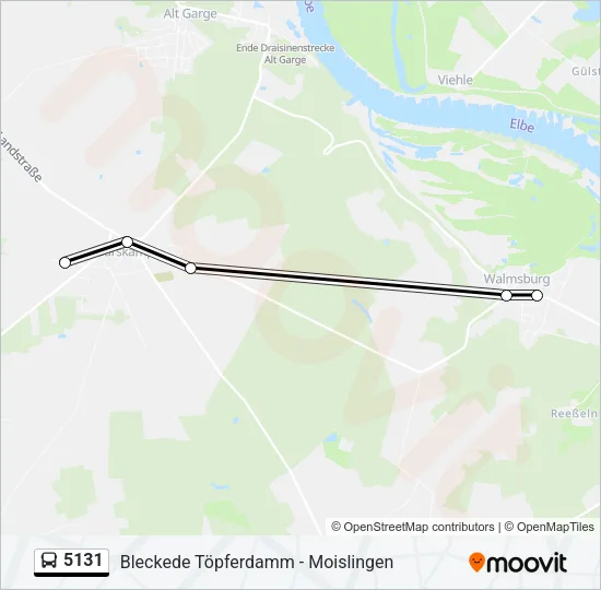 Автобус 5131: карта маршрута