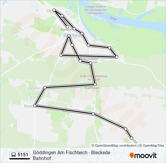 5151 bus Line Map