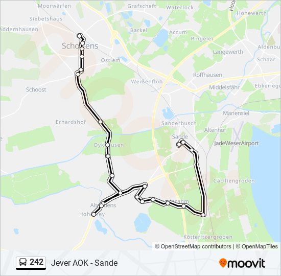 242 bus Line Map