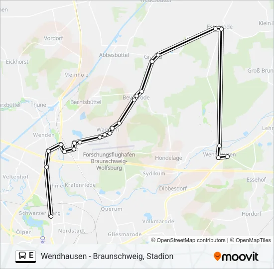 E Bus Line Map