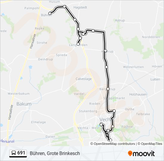 Route: Schedules, & Maps - Bühren, Brinkesch