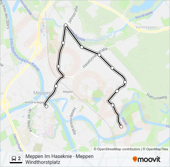 Автобус 2: карта маршрута
