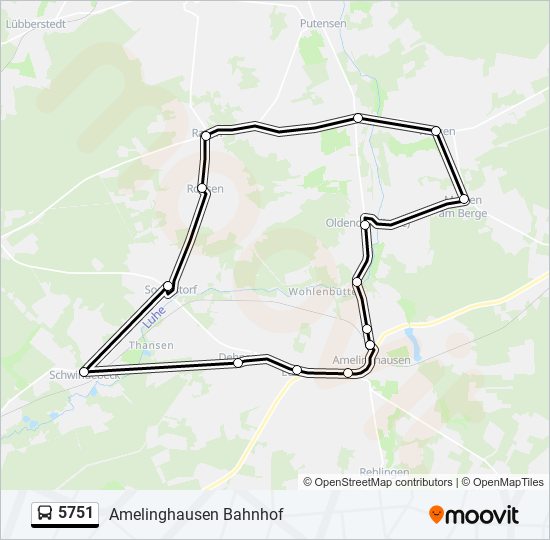 5751 bus Line Map