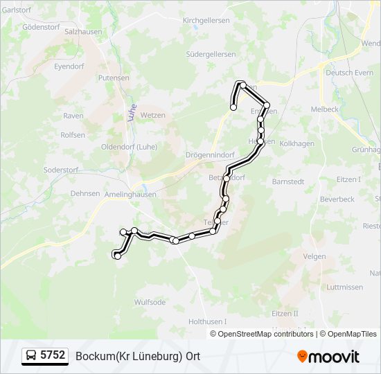 5752 bus Line Map