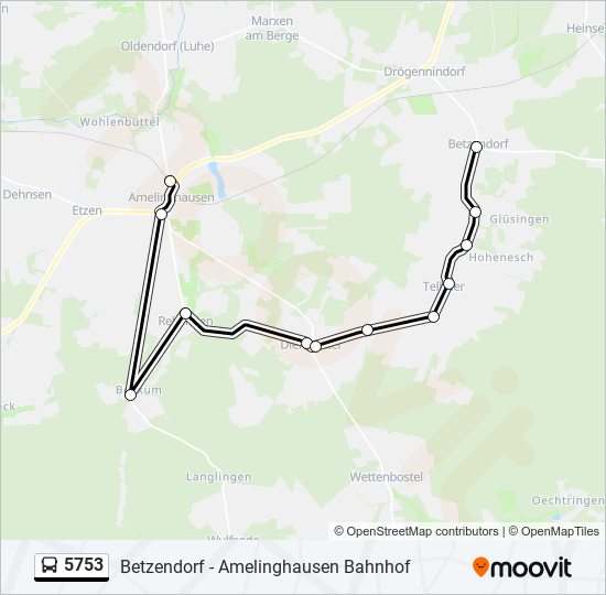 5753 bus Line Map