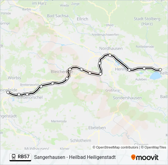  RB57: карта маршрута