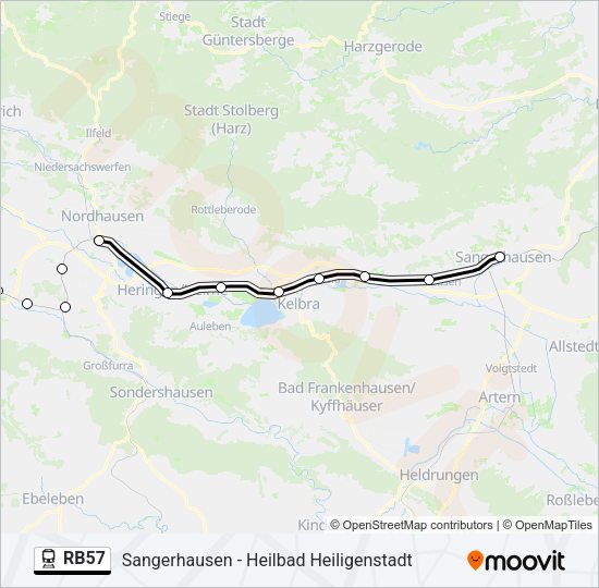 linie RB57 Karte