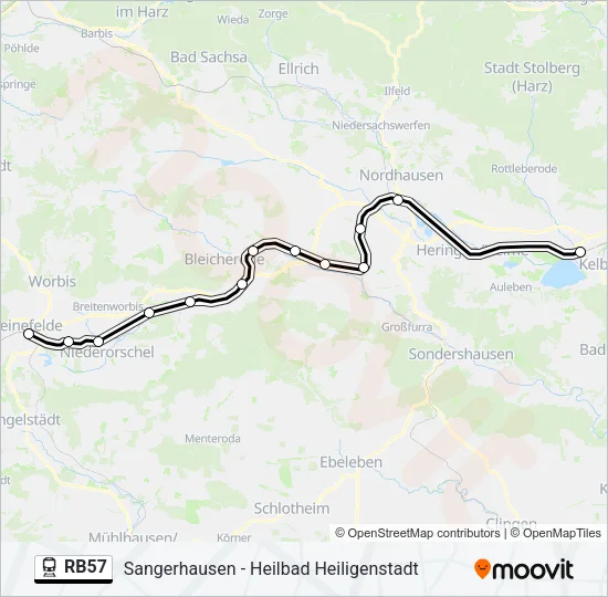  RB57: карта маршрута