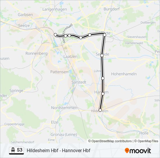 s3 Route: Fahrpläne, Haltestellen & Karten - Hannover Hbf (Aktualisiert)