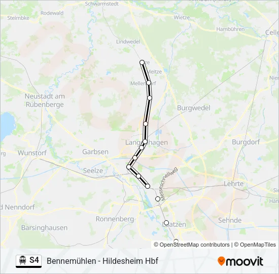 S-Bahn S4: карта маршрута