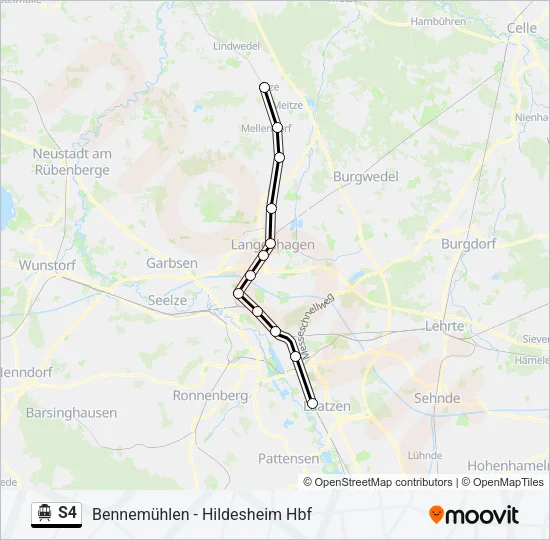 S-Bahn S4: карта маршрута