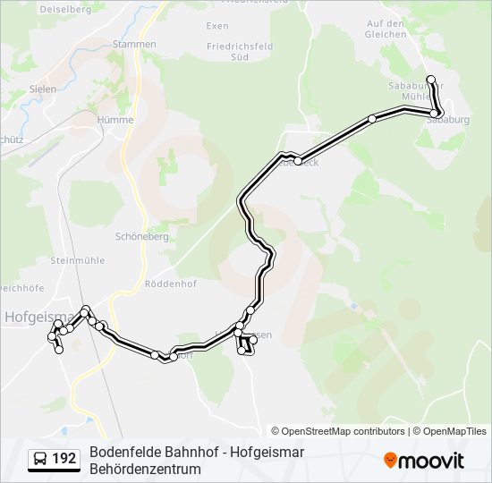 192 bus Line Map