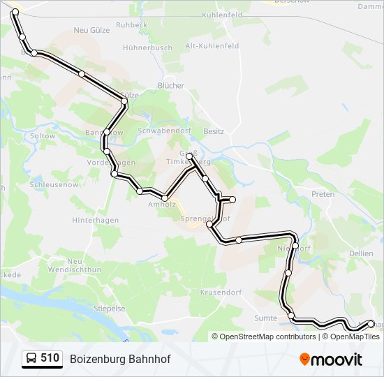 510 bus Line Map