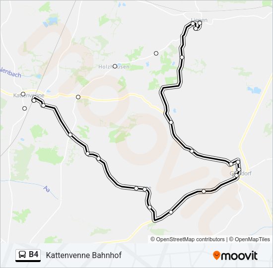 Buslinie B4 Karte