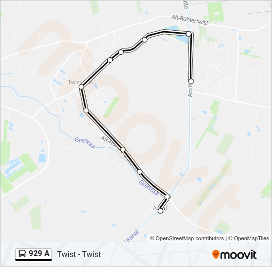 Buslinie 929 A Karte