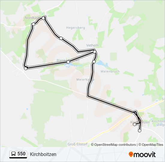 550 Route: Schedules, Stops & Maps - Kirchboitzen (Updated)