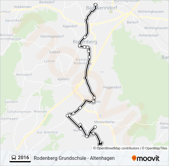 Buslinie 2016 Karte