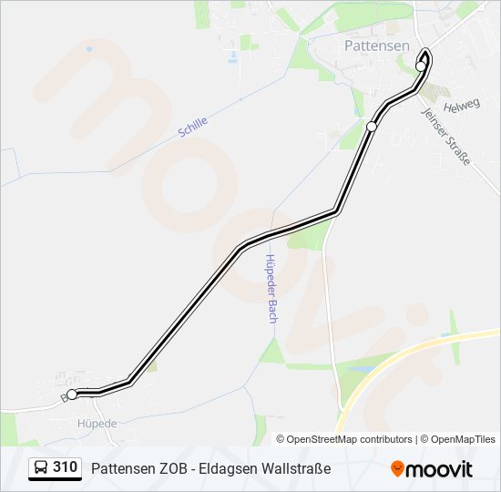 310 bus Line Map