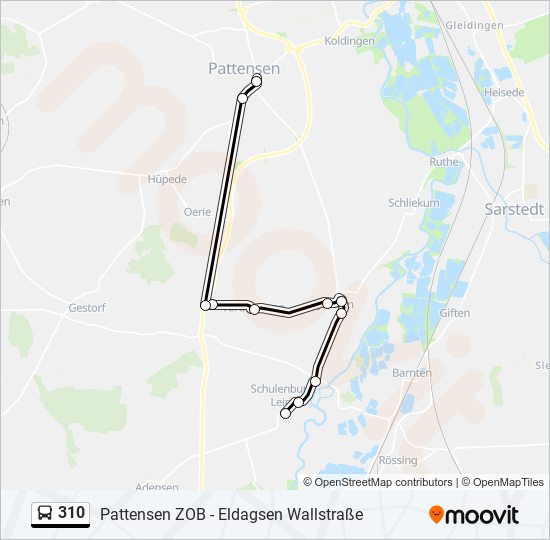 310 bus Line Map