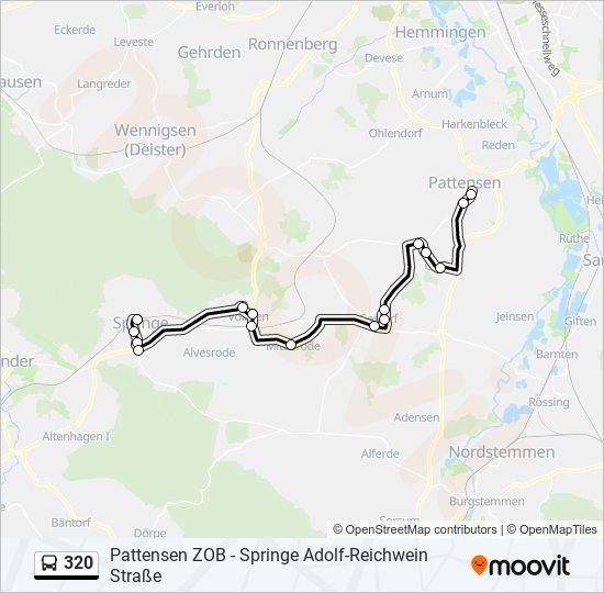 320 bus Line Map