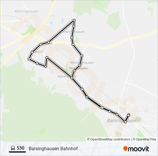 530 Route: Fahrpläne, Haltestellen & Karten - Barsinghausen Bahnhof ...